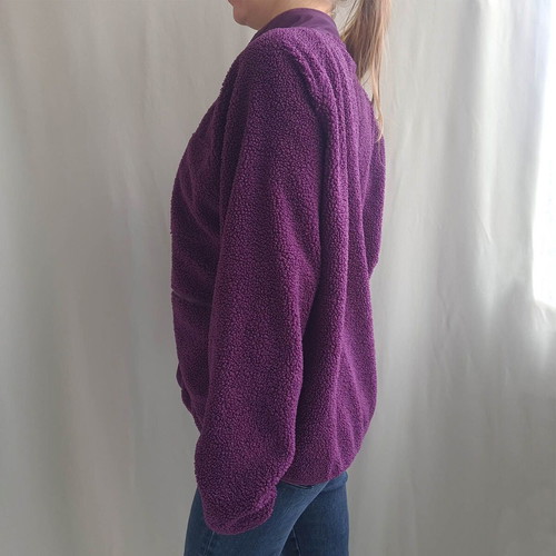 Victoria's Secret Pink women's sherpa fleece jacket new, size L, purple