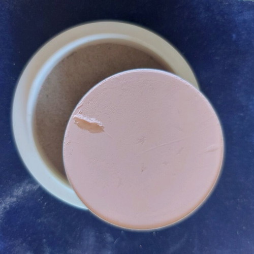 John Paris vintage powder compact used, shell-shaped