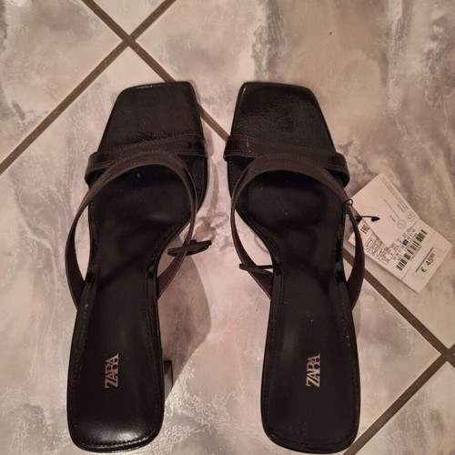 Zara platform sandals new, size 39, purple, 8 cm heel