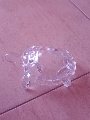 Διακοσμητική χελώνα από γυαλί σαν καινούργιο