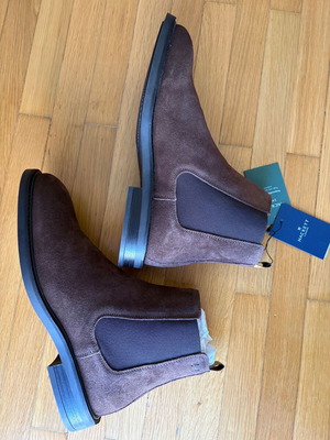 Hackett suede Chelsea boots size 41 new dark brown