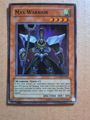 Yugioh Max Warrior SOVR-EN003 Super Rare σαν καινούργιο