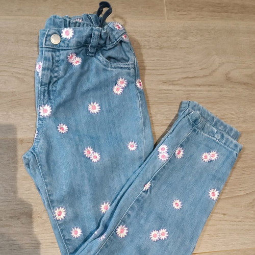Prenatal jean pants like new, size 116 cm, blue with pink