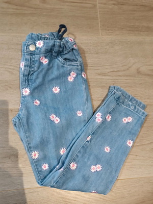 Prenatal jean pants like new, size 116 cm, blue with pink