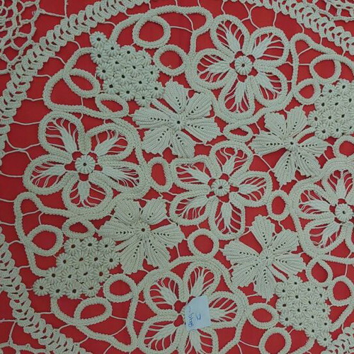 Handmade crochet round tablecloth new with grapes