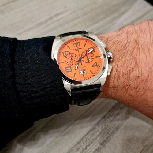 TechnoMarine US Navy Orange Chrono Big Date wristwatch used