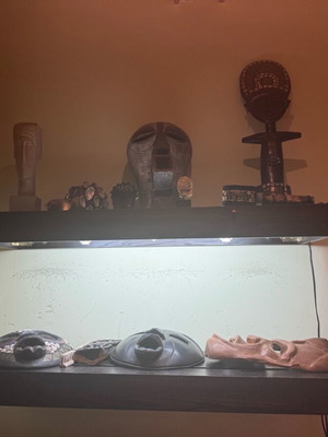 2 Vege shelves used with hidden lighting