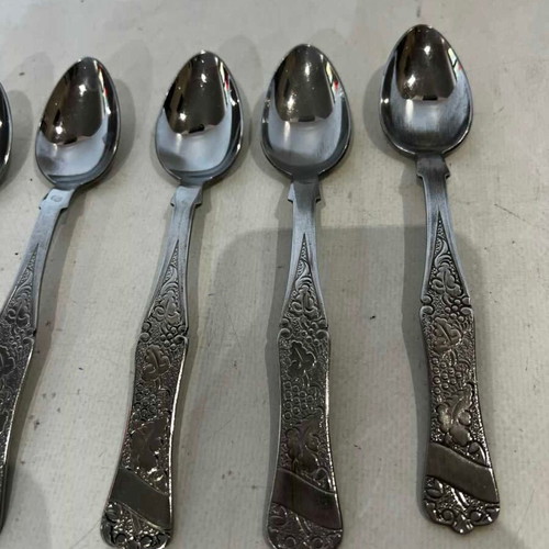 Vintage set of 6 Rostfrei stainless steel dessert spoons Byzantine 16cm
