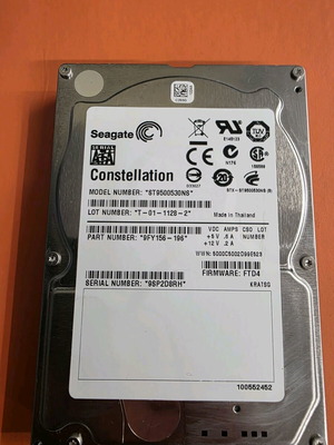 Seagate Constellation 500GB SATA 3 2.5" hard drive used, excellent condition