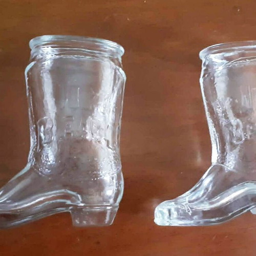 Jim Beam Collectible Shot Glasses Set of 2 Like New