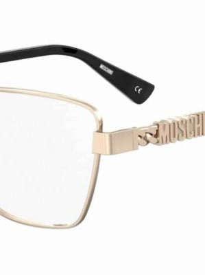 Γυναικεία οπτικά γυαλιά Love Moschino σαν καινούργια, χρυσά, με προστασία υπολογιστή