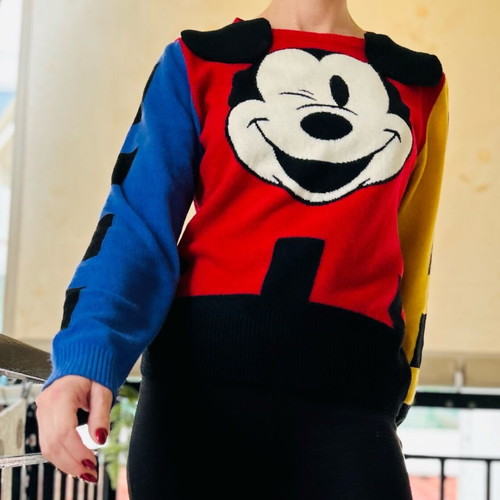 Benetton x Disney Mickey Mouse wool sweater like new, multicolor, size S