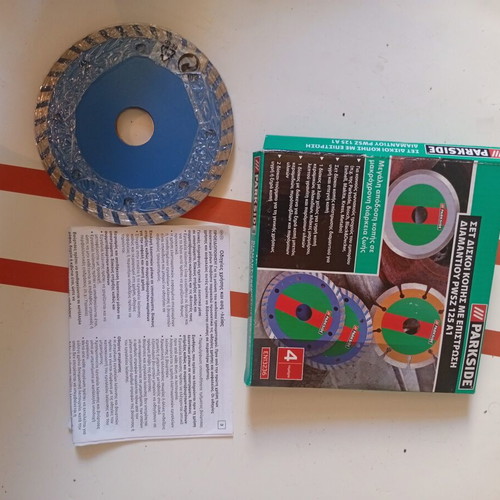 Parkside PWSZ 125 A1 Diamond Cutting Discs Set 4 Pieces new