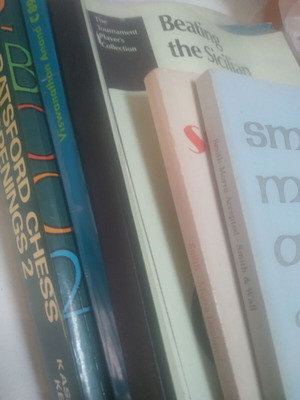 Chess opening books used, 2 volumes BCO, Beating the Sicilian, Smith-Morra Gambit