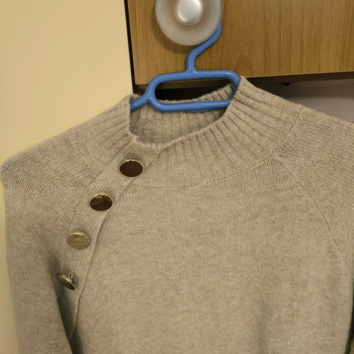 Mohito Midi Knit Dress Like New Beige With Waist Belt