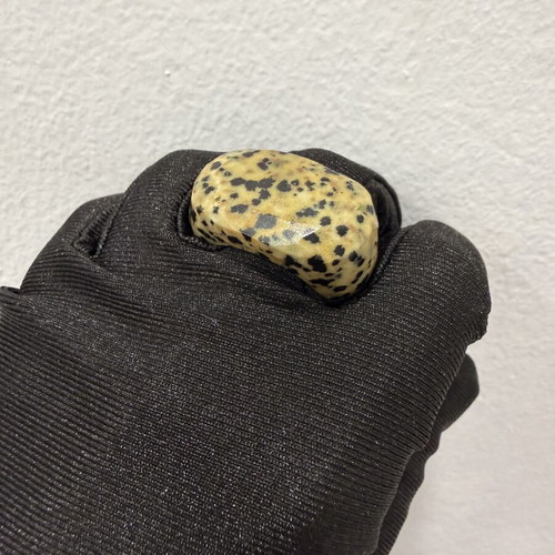 Dalmatian Jasper Ring new, carved from natural stone