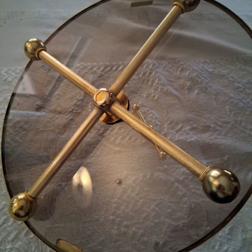 Christian Dior Crystal Cheese Platter like new, 28cm with gold accents