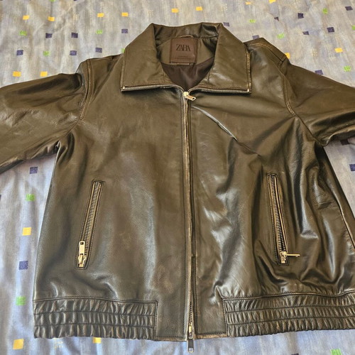 Leather jacket Zara like new, vintage limited edition men's