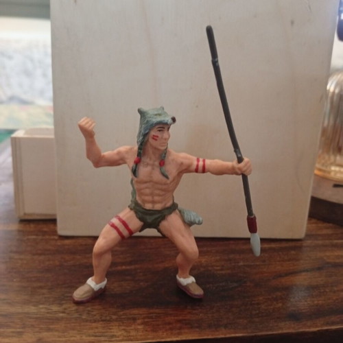 Papo Native American Indian Warriors figure, pale face, 1999