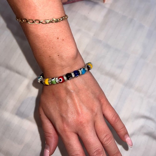 Blue eye bracelet with diamonds like new