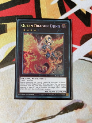 Queen Dragun Djinn Secret Rare Yu-Gi-Oh! Card near mint
