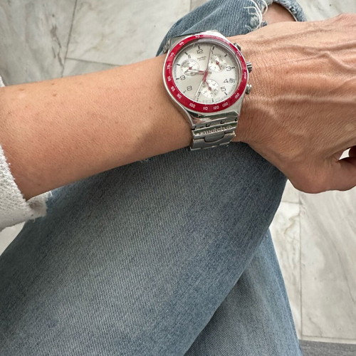Swatch Irony Chronograph metal vintage Y2K watch like new
