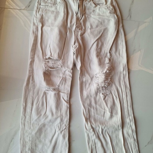 Women's jeans like new, ripped, size M 38 10, white
