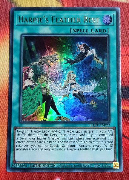  Harpie's Feather Rest - ULTRA RARE - LART-EN029 - Limited Edition
