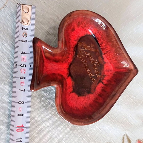 Decorative red clay items like new, Canada 1950s-60s