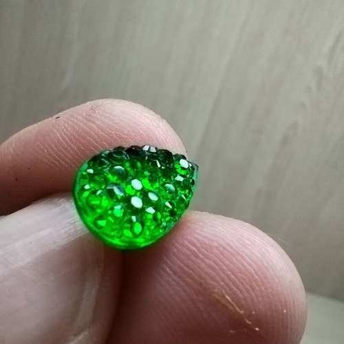 Green teardrop earrings like new stainless steel