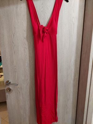 My Fashion Fruit maxi red dress new, airy with chest tie