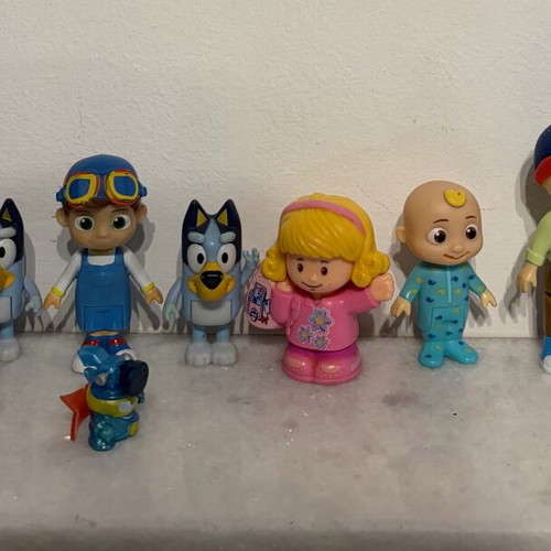 Various children's figures like new