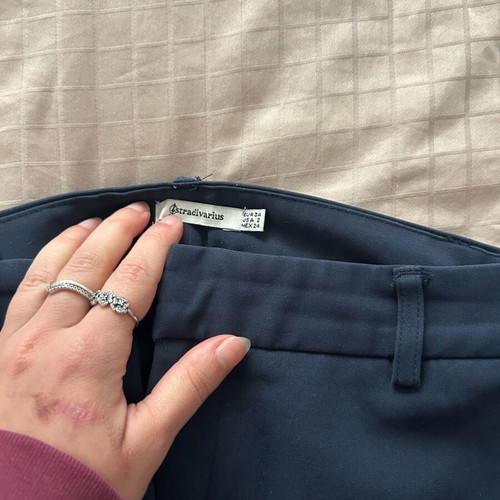 Star Body H office pants used low-rise blue XS