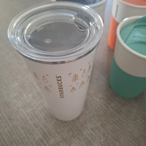 Starbucks collection set of 6 authentic ceramic and metal travel mugs