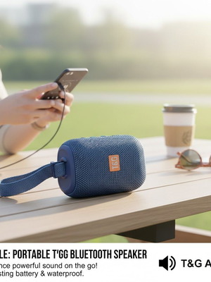 Преносим Bluetooth високоговорител 5W като нов, безжичен и презареждаем