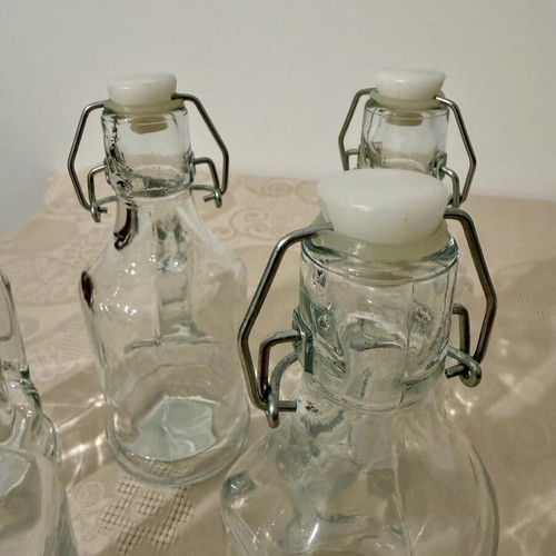 Glass bottles 200ml pack of 5, new