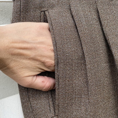 Luciano Barbera men's 3-piece suit, brown herringbone