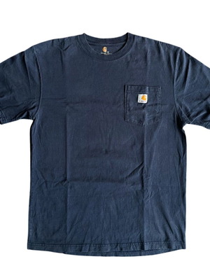 Carhartt Heavy Cotton Pocket μπλε μπλουζάκι μέγεθος M μεταχειρισμένο