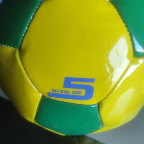 Football ball Brazil official size 5 new, uninflated