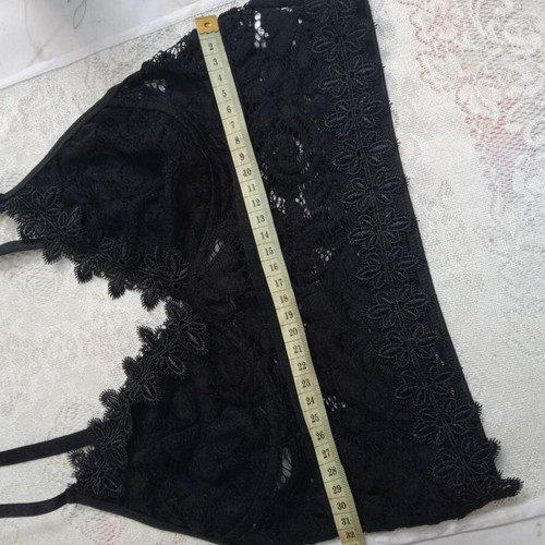 Shein Bralette lace elastic size S cup A/B new black