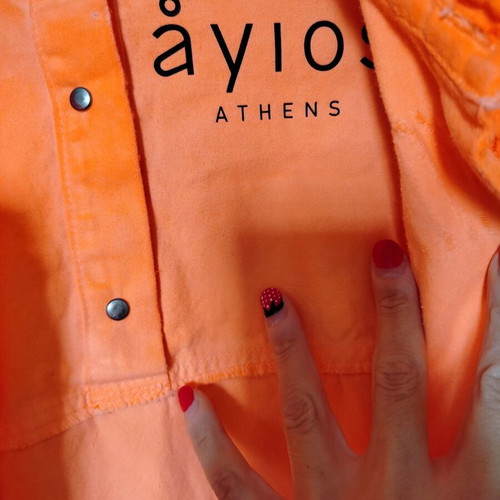 Ayios Jean Jacket with Askeri Belt and Bag like new, fluo orange