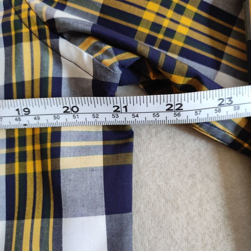 Nautica check shirt, size S fits M, blue and yellow