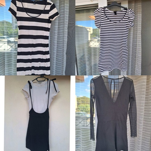 H&M clothing bundle like new, black and white, size S-M