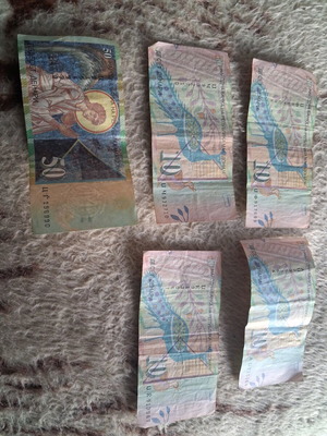 Paper money 90 denari from Skopje used