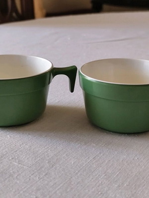 Ποτηράκια Olympic Airways συλλεκτικά, σε πράσινο χρώμα, σαν καινούργια, 2 τεμάχια