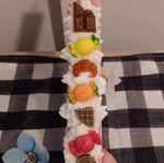 Λαμπάδα χειροποίητη ροζ πλακέ 21 cm με άρωμα Bubble Gum