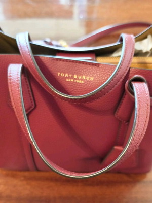 Tory Burch Small Perry Triple-compartment Tote Bag New Red