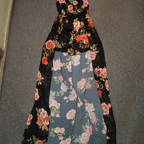 Floral Maxi Romper Dress like new, colorful, size S