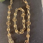 Gucci GG necklace and bracelet set gold tone new