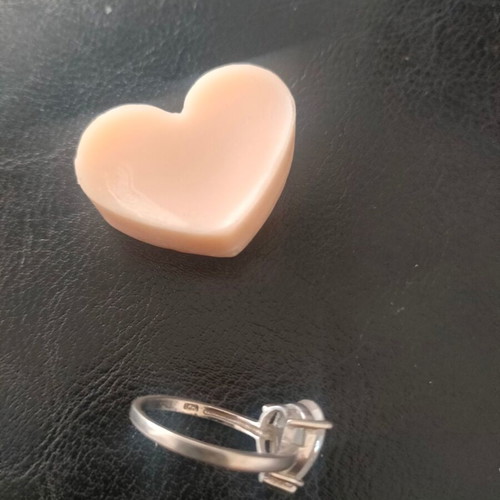 Silver solitaire ring new with hallmark